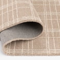 thumbnail image 5 of Better Homes & Gardens Beige Plaid Wool Indoor Runner Rug, 2'6"x7', 5 of 8