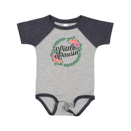 

Inktastic Little Cousin with Flower Circle Gift Baby Girl Bodysuit