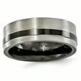 thumbnail image 1 of Edward Mirell Bracelet en Titane Noir Ti Bord Plat 8mm Taille 8.5, 1 of 4