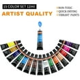 thumbnail image 4 of Acrylic Paint Set, Shuttle Art 15 x 12ml Tubes Non Toxic Rich Pigments Colors Perfect for Kids Adults Beginners Artists Painting on Canvas Wood Clay Fabric Ceramic Crafts, 4 of 8