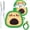 Avo, variant on Case for AirPods 4 Wireless Earbuds (2024) with Carabiner, Silicone Charging Protective Cover with Cartoon Skin Design for AirPods 4th Generation Headphones