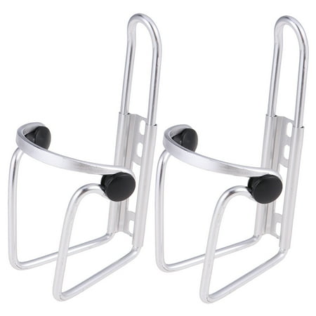 

2pcs Durable Water Bottle Holder Alloy Motorcycle Water Bottle Cage Holder Useful Bike Bottle Storage Rack (Silver)