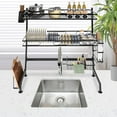 thumbnail image 4 of 2-Tier Over The Sink Dish Drying Rack, Kitchen Rack Over The Sink, Metal Steel Dish Drying Racks, Suitable for Most Sinks, 4 of 7