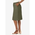 thumbnail image 4 of Jessica London Women's Plus Size Stretch Cotton Chino Skirt, 4 of 6