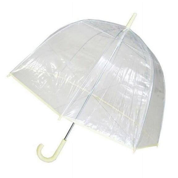 Conch Umbrellas 1265AXYellow Bubble Clear Umbrella- Dome Shape Clear Umbrella