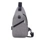 thumbnail image 1 of Bolso bandolera de lona mochila multiusos bolso bandolera viaje senderismo pecho mochila para hombre mujer gris, 1 of 5