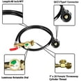 thumbnail image 2 of 4FT Propane Adapter Refill Adapter Hose, Universal QCC1/Type 1 with Propane Gauge and on-Off Control Valve, Suitable for 1LB -20LB Propane Gas Tanks, Gas Grill and BBQ Grill, 2 of 6