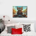 thumbnail image 4 of Logiee Riverside Meditating Cat Print Canvas Wall Art ,Art Poster,Canvas Decorative Picture,Decor Wall Pictures for Living Room Bedroom Bathroom,Ready to Hang, 4 of 6
