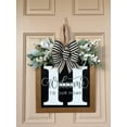 thumbnail image 3 of LAICAIW Initial Last Name Year Square Front Door Wreath 2023" Welcome Sign Garland Personalized Creative 26 Letter Farmhouse Wreath for Spring Summer, Autumn, Winter Outside Gift (Color : G, Size :, 3 of 6