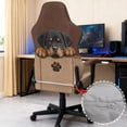 thumbnail image 4 of Xixirimido Office Computer Game Chair Covers Stretchy Polyester Armchair Slipcovers for Reclining Racing Gaming Chair with Armrest Covers, Rottweiler Dog Brown, 4 of 8