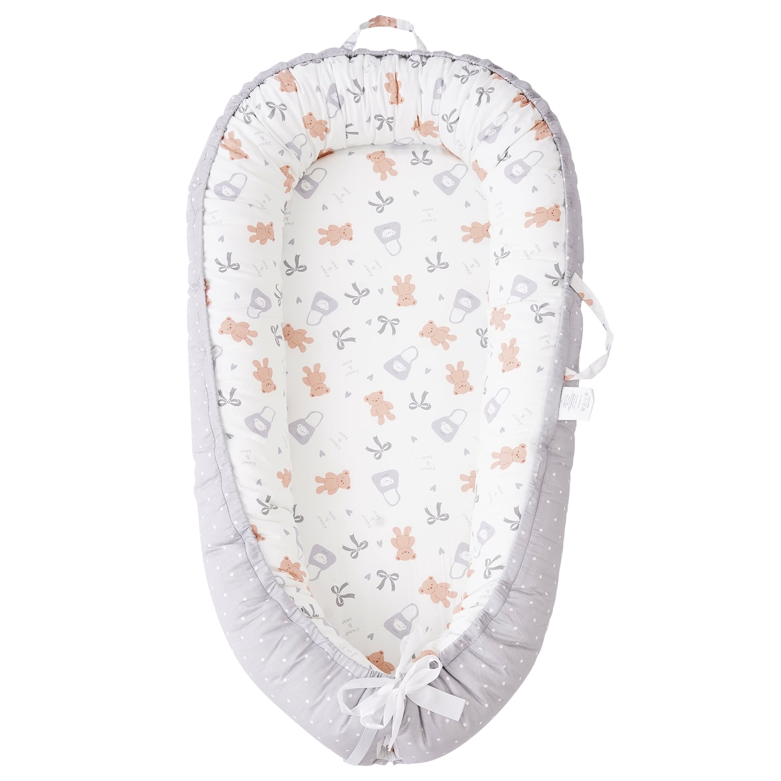 Dog Bed and Cat Bed - 100% Cotton with Foam Pet Bed for Small and Large Dogs-Grey