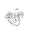 thumbnail image 4 of Tribal Wave Boho Wide Spiral Ring .925 Sterling Silver Band Jewelry Female Male Unisex Size 4, 4 of 4