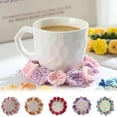 thumbnail image 6 of Virtuetion Unique Crochet Drink Coasters, Unique Handmade Crochet Knitted Flower Placemats, Funny Soft Decorative Coasters for Home Bar Decor and Table Protection, 6 of 7
