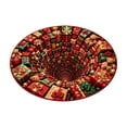 thumbnail image 6 of PLPPYFS Christmas 3D Visual Illusion Round Area Rug, Vortex Hole Pattern Non‑ Absorbent Floor Mat, Festive Holiday Decor Doormat for Entryway, Bedroom, Living Room Party Decoration, 6 of 6