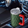 thumbnail image 6 of Green Christmas Tree Pattern Tumbler with Handle and Lid,40oz Double Wall Vacuum Insulated Tumbler,Cups Gift for Women and Men, 6 of 7