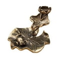 thumbnail image 2 of Backflow Incense Burner Aroma Ornament Lotus Leaf Tray Brass Incense Holder for, 2 of 9