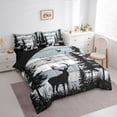 thumbnail image 3 of Homewish Jungle Animal Deer 7-Piece Twin Bedding Sets,Rustic Farmhouse Cabin Bedding Comforter Set,Old Barn Door Sheet Sets For Boys Teens,Microfiber Bedroom Decor Reversible, 3 of 8