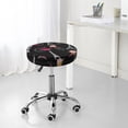 thumbnail image 5 of flower Tower bike Round Bar Stool Seat Covers, Elastic Round Chair Cover Stool Seat Slipcover Bar Stool Cushions Round Pad for 12-14 inch, 5 of 5