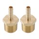 thumbnail image 1 of Accesorios de barbilla de latón para manguera 1/4" 1/2" NPT con conector de rosca macho recto para aire, agua, aceite, gas, combustible, 2 piezas tono dorado, 1 of 6