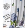 thumbnail image 3 of Spring Hydrangeas Blackout Curtains for Bedroom Living Room Darkening Curtains 84 Inch Length 2 Panels Set Purple Floral Butterfly Leaves Window Curtain Window Treatment Grommet Drapes 42"x84", 3 of 9