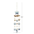 thumbnail image 3 of DecMode 34" Blue Ceramic Handmade Ombre Starfish Windchime with Driftwood and Bead Accents, 3 of 6