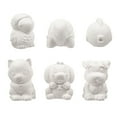Go Create Paint Your Own Plaster Animal Figurines, 6 White Mini Plaster Figurines
