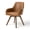 PU / Brown - 【Set of 2 】- 19.5" Seat Height, variant on WOOW DEPOT Swivel Dining Chairs Set of 2, Upholstered PU Leather w/ High-Back & Arm & Rubberwood Legs, Modern Side Chairs for Kitchen Living Room Office, Black