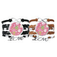 thumbnail image 1 of Planta de flores de colores de pintura Pulsera pareja de cuerdas de cuero Unbranded M, 1 of 3