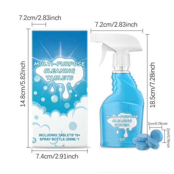 shyuyusa All-Purpose Cleaner Tablets - For Gentle Stain, Grease, And Odor Removal, 200ml