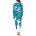 thumbnail image 3 of FKELYI Size XL Women Pjs Set of 2 Durable Christmas Snow Tree Pajamas for Ladies Night Soft Long Sleeve Nightwear for Women Sleepwear, 3 of 5