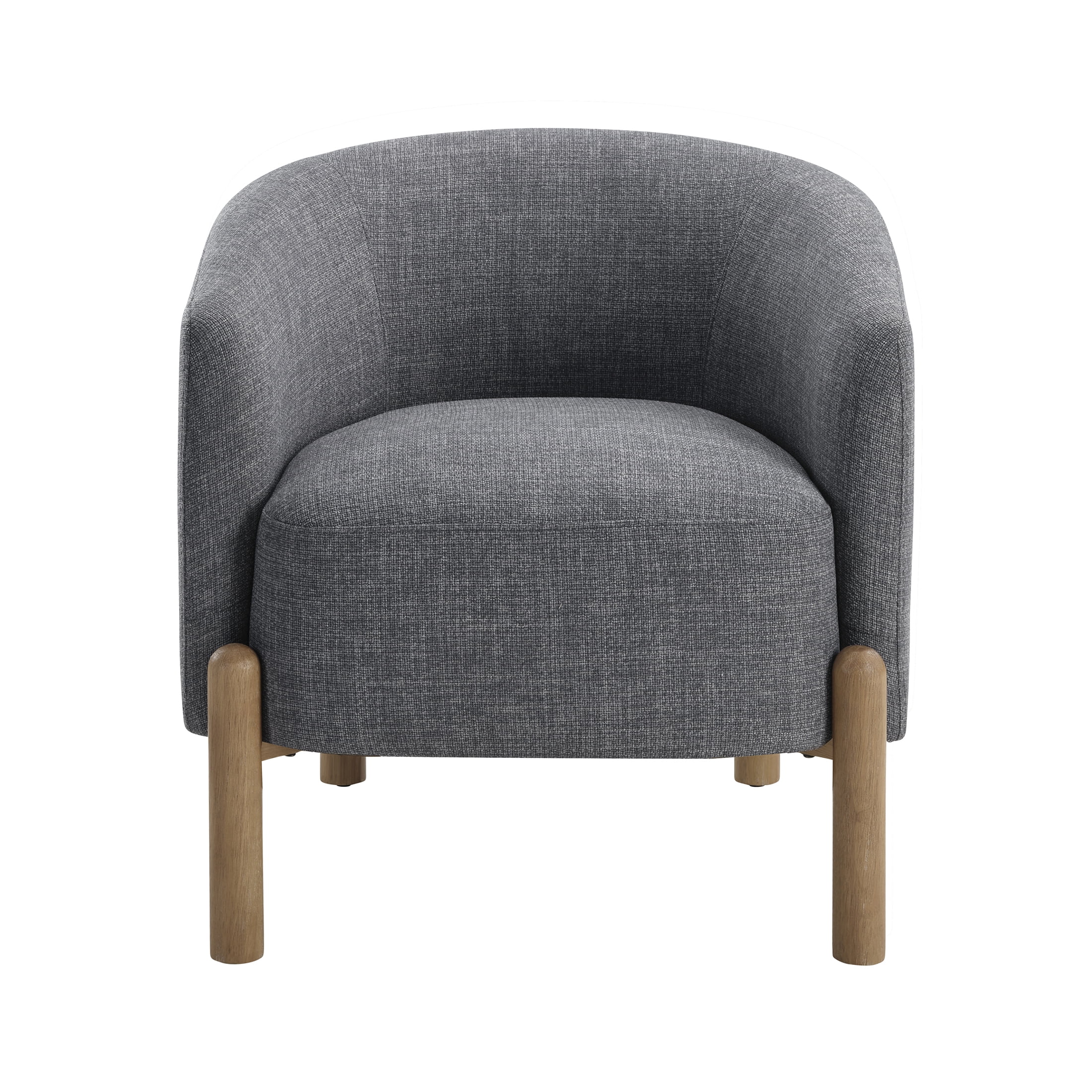 OakvillePark Westbright Textured Fabric Barrel Accent Chair, Gray