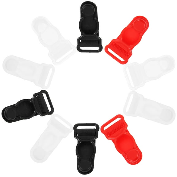 Hemobllo 80pcs Plastic Garter Clip Adjustable Buckles for Underwear Accessories Black Simple Appearance for Women