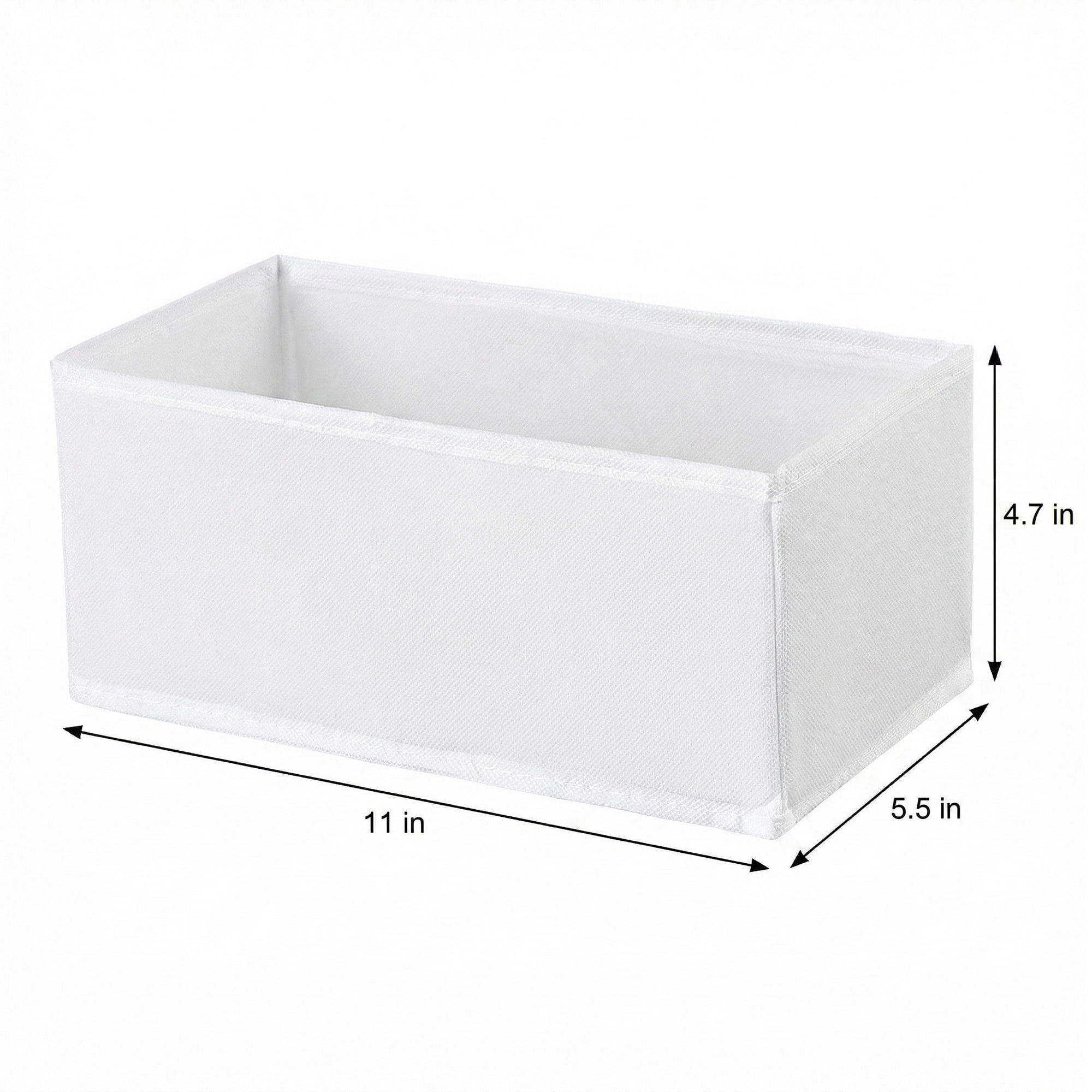 Unique Bargains Storage Bin with Zipper for Organizing Clothes White 11" x 5.5" x 4.7"