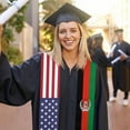 thumbnail image 3 of Afghanistan &amp; USA United States Flag Graduation Stole International Student Stole Pride Shawls Unisex, 3 of 6