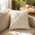 thumbnail image 2 of SLYNSHome Fall Throw Pillow with Insert,White Embossed Maple Leaf 45x45 cm Soft Plush Cushion, Autumn Decorative Pillow for Sofa Couch Living Room Thanksgiving Home Decor, 2 of 7