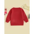 thumbnail image 4 of Wassery Kids Girls Boys Christmas Sweatshirts Toddler Girls Boys Letter Print Crew Neck Long Sleeve Pullovers Tops 6M 12M 18M 24M 2T 3T 4T  Baby Fall Winter Casual Clothes, 4 of 8