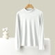thumbnail image 1 of Ropa interior térmica para mujer, camiseta interior de cuello redondo de color liso, ropa interior térmica de terciopelo, pijama de poliéster para mujer, 1 of 4