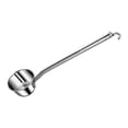 thumbnail image 4 of Cucharón de acero inoxidable, cuchara ergonómica para agua con mango largo, cuchara de metal para gachas de para regar flores y lavar el cabello S, 4 of 9