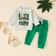 thumbnail image 4 of Zshosam Baby Boy Clothes Winter Newborn Baby Boy Clothes Boy St. Patrick's Day Outfit Infant Winter Fall Long Sleeves Pants Set 2PC Size 12 18 Months,(Grey 12-18 Months), 4 of 9
