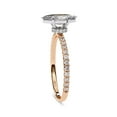thumbnail image 3 of AFFY IGI Certified Lab Grown Diamond Solitaire Engagement Rings For Women, Center 10x5mm Marquise Cut Half Eternity Stackable Wedding Ring 18K Solid Rose Gold F-G, VS-SI Quality (1.12 Cttw) -4.5, 3 of 6