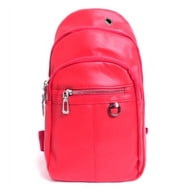 WESTEND Crossbody PU Leather Sling Bag with Adjustable Strap-Travel Small Daypack