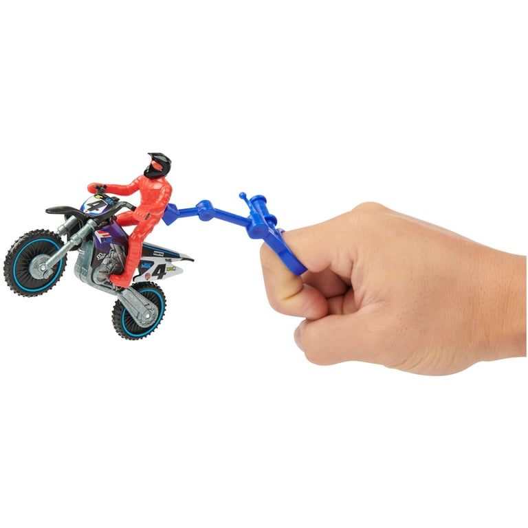 Supercross, Authentic 5-Pack of 1:24 Scale Die-Cast Motorcycles with Rider  Figure, Toy Moto Bike for Kids and Collectors Ages 3 and up, Small