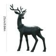 thumbnail image 2 of Leutsin Blow Mold Deer Outdoor Christmas Decoration - Elegant Deer Statues Christmas Tabletop Decorations,Ideal for Mantel Living Room Bedroom Office,Matte Texture,Black,Standing, 2 of 5