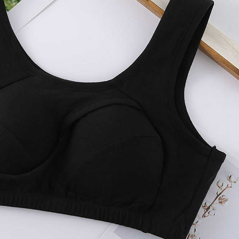 End-of-year Savings! Tejiojio Deals Women's Bra Underwear Breathable Sleep  Yoga Cotton Bra Beauty Back Bra