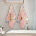 thumbnail image 4 of Cute Seashells Pastel Style Hand Towel Absorbent Bath Towels for Bathroom Sports Gym 28" x 14" Set of 2, 4 of 8