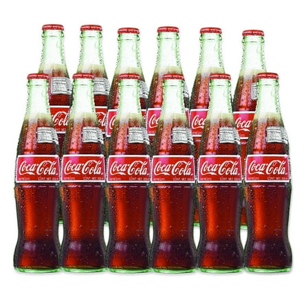 Mexican Coca Cola Glass Bottles 12 oz 10PK -Coke with Real Cane Sugar