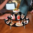 thumbnail image 3 of Acrylic Cake Display Stand Cupcake Shelf Multilayer Round Dessert Holder Black, 3 of 9