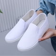 thumbnail image 5 of Women's Casual Slip On Canvas Sneakers Fashionable Comfortable Flat Shoes for Daily Wear with Jeans and Pants, 40, 5 of 6