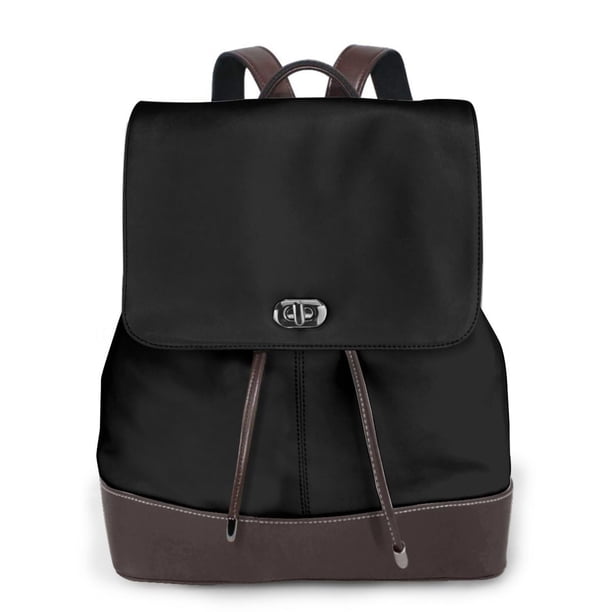 Fotbe Black Mochila Bolso con Estampado para Mujer, Mochila Antirrobo de Nylon Impermeable, Bolsa Ligera de Hombro