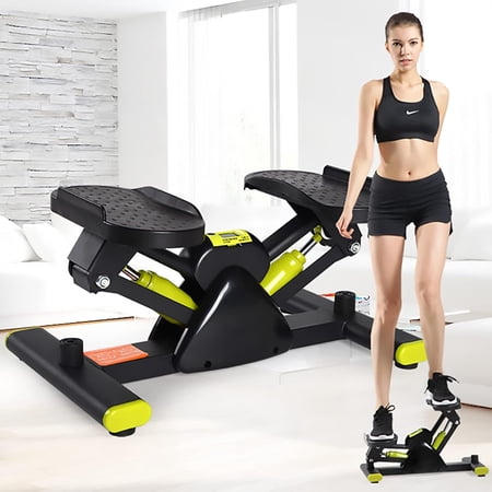Stair Stepper for Exercise, Mini Steppers with Resistance Band, Hydraulic Mute Stepper with LCD Monitor and Resistance Bands for Home Gym Workout